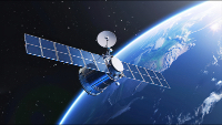 A closeup of a satellite
