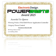 Electronic Design Power Bests Award 2025