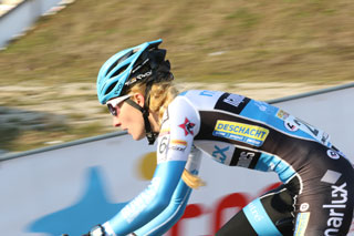 Alicia Franck, a professional cyclist in Europe