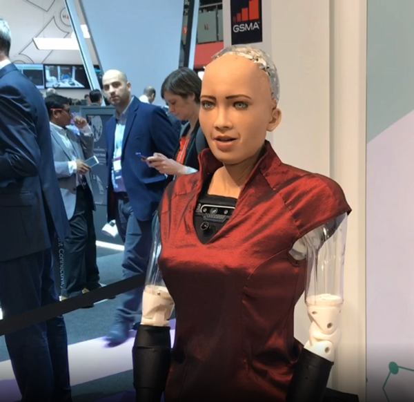 Sophia the Robot, at MWC Barcelona 2019