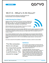Qorvo White Paper: Wi-Fi 802.11ax - What's It All About?