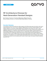 RF Architecture Choices for Next-Generation Handset Designs